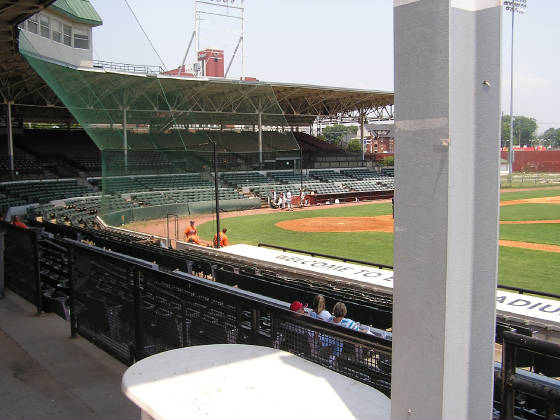A view  of the grandstand - Engel Stadium