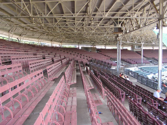 A view under the roof at Engel Stadium