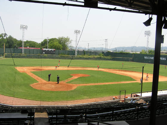 Engel Stadium - from behind Home Plate