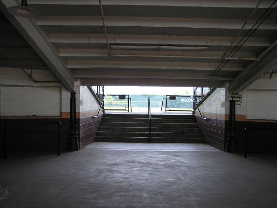 Looking out to the field at Engel Stadium